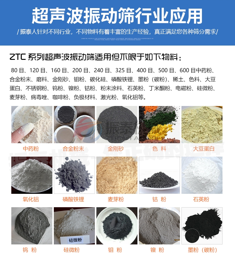 硅碳負極材料超聲波旋振篩行業應用